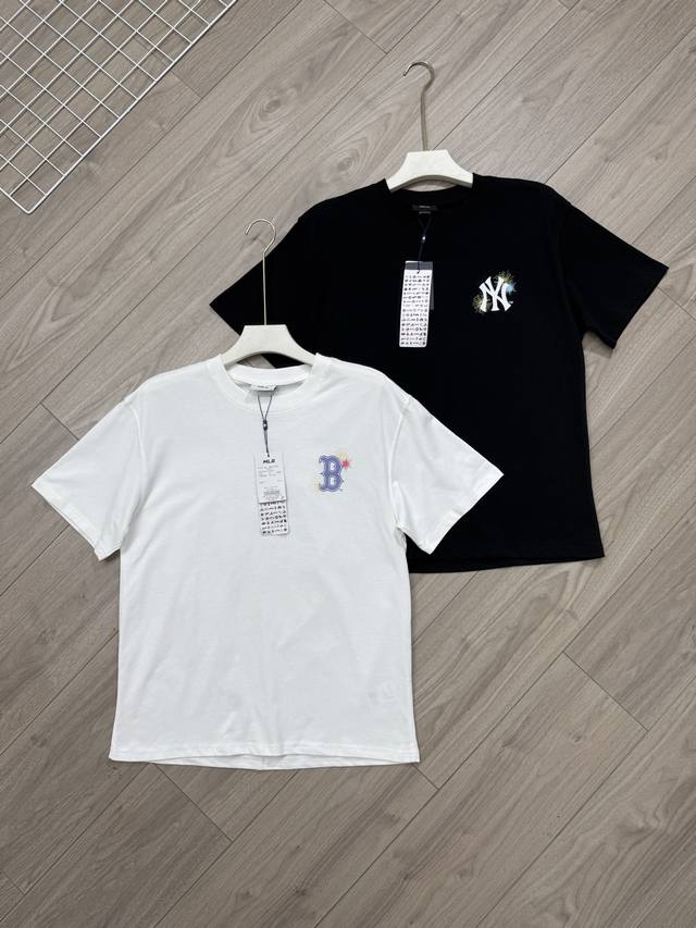 ؼNew Mlb new T-shirt details Mlb men and women couple print series sports T-shir