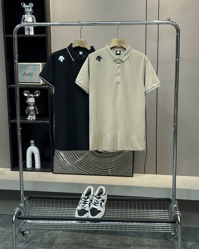 Descente 25Ss summer new lapel Polo short-sleeved T-shirt, same style for men an