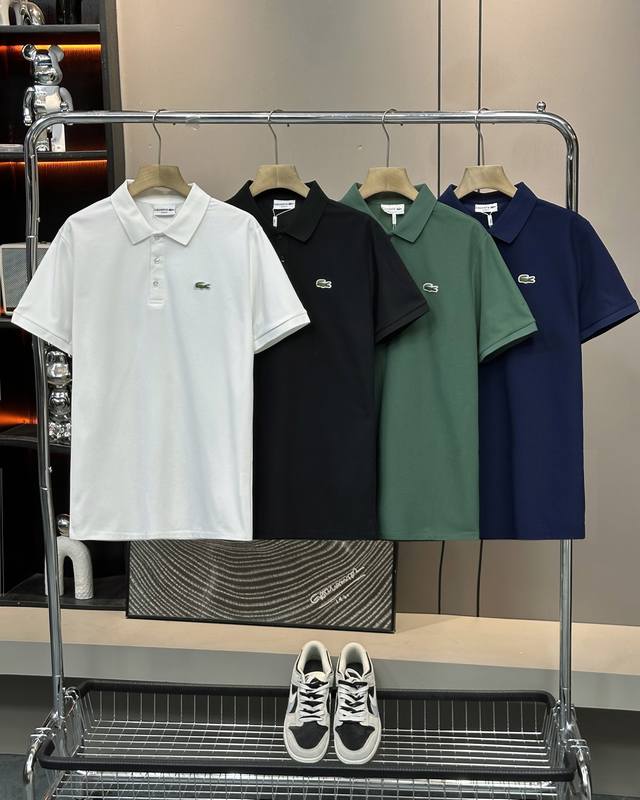 Crocodile 25Ss new summer model with simple small logo on the chest and lapel Po
