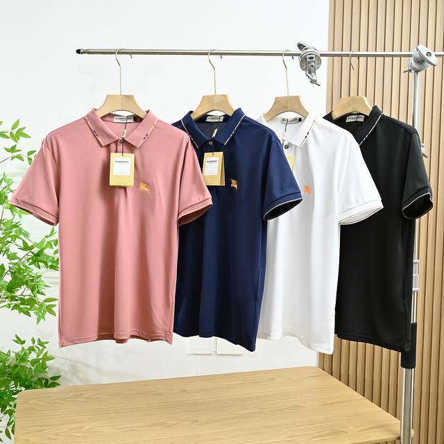 New arrival: Beige Style number: 8801# Burberry 2025 Summer Men's Polo Shirt Emb
