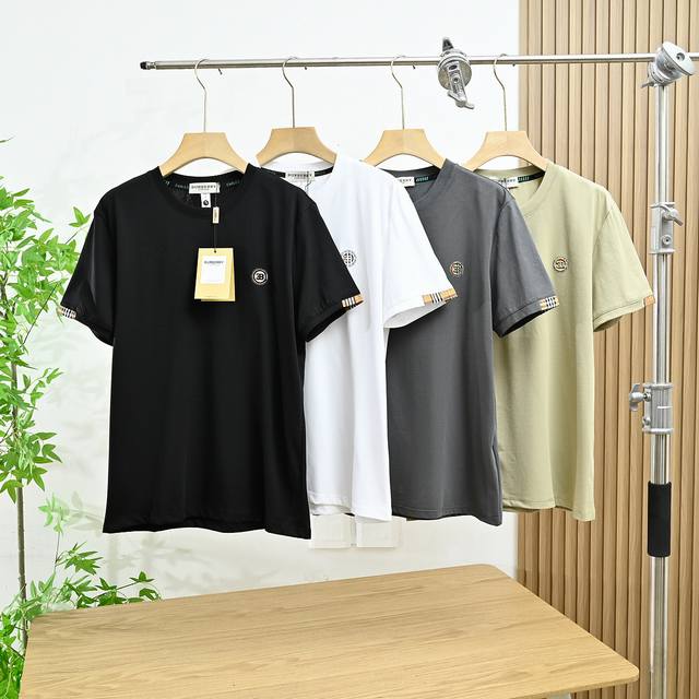 New Arrival: Beige Style No.: 11106# Burberry 2025 Summer Cotton Men's Round Nec