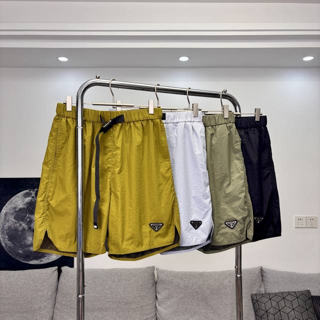 Prada quick-drying woven sports shorts 5-point pants High-tech fabric! And very