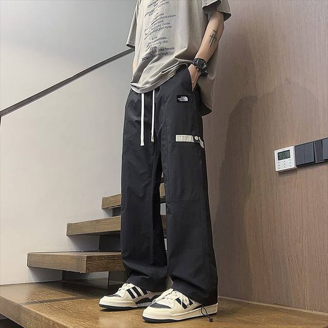 The North Face American colorblock retro overalls casual pants Overseas counters