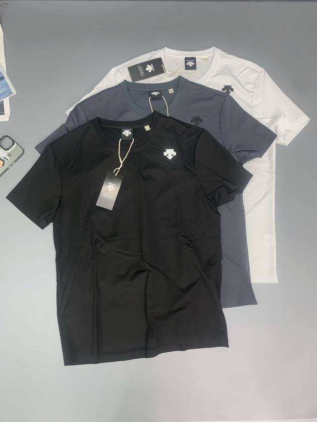 Descente classic ice silk quick-drying short-sleeved T-shirt . Custom-dyed and s