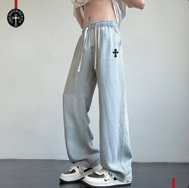 New Arrival! ! ! ! ! Chrome Hearts Summer Thin Street Washed Denim Pants for Wom