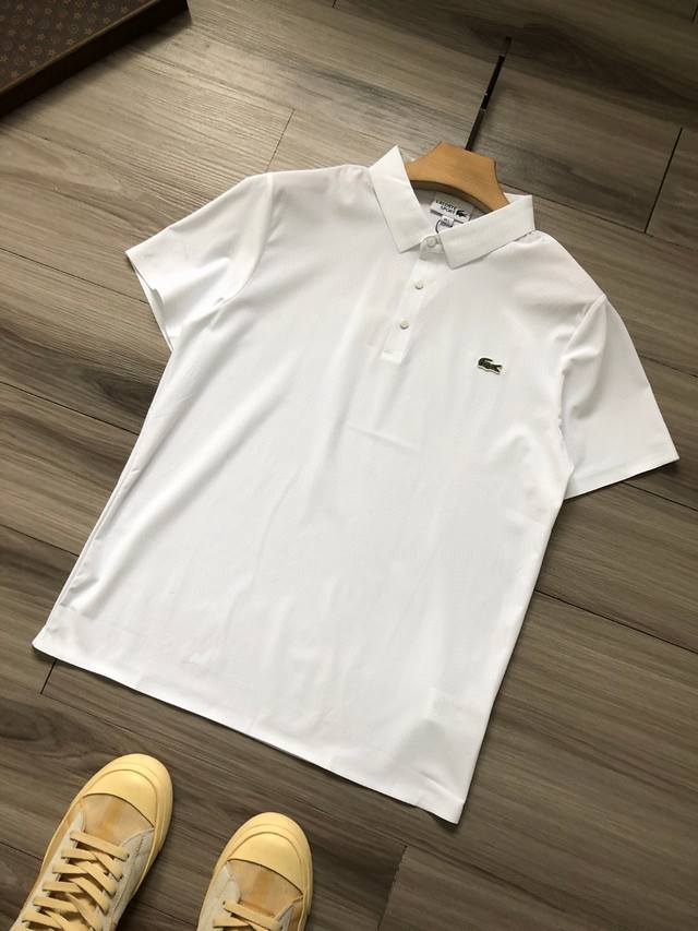 Crocodile classic basic style lapel chest label small logo ice silk seamless sho