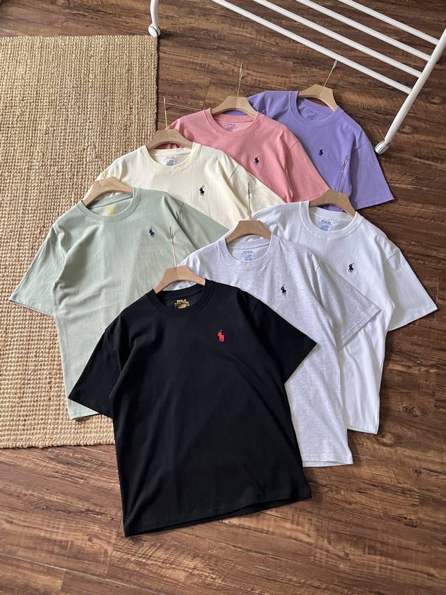 Ralph Lauren 25Ss basic popular pony embroidered short-sleeved round neck couple