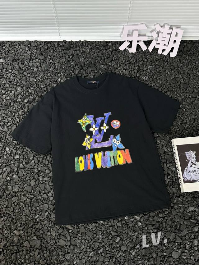 Louis Vuitton Lv23Ss Summer Colorful Graffiti Childish Print Short Sleeve T-shir