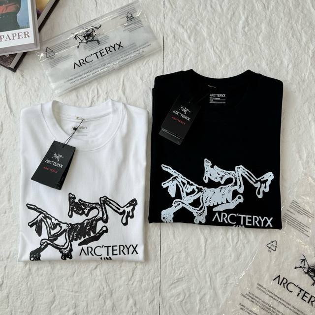 9877 Arc'teryx personalized letter logo casual sports short-sleeved T-shirt - Th