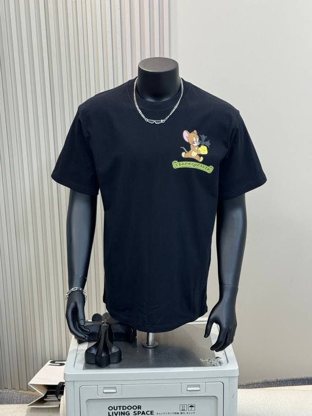 2119 Chrome Hearts cute cartoon Jerry Tom print men and women couple round neck