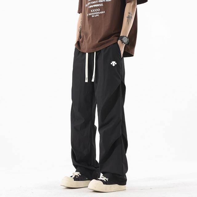 Spring and Summer Transition Ice Silk Pants Descente Paratrooper Pants Unisex Ov