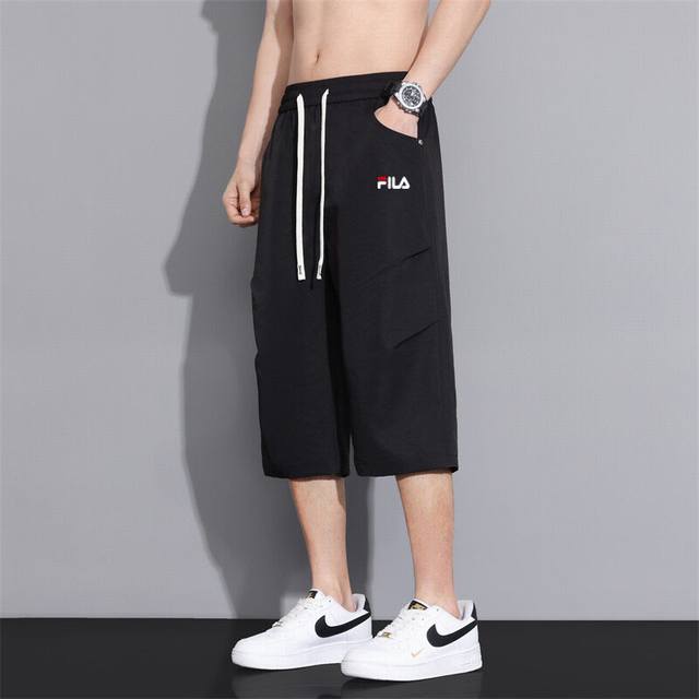 New arrival Fila cropped shorts, unisex style Xiaohongshu, Ins, and Douyin hits,