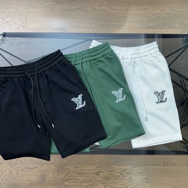Lv Louis Vuitton 2025 Summer New Letter Embroidery Logo Elastic Waist Casual Sho