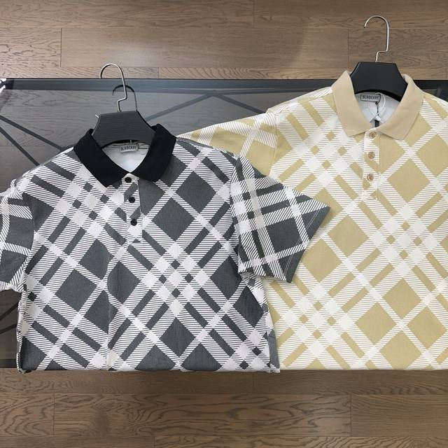Burberry 2025 Summer New Classic Plaid Polo Shirt T-shirt The whole body adopts