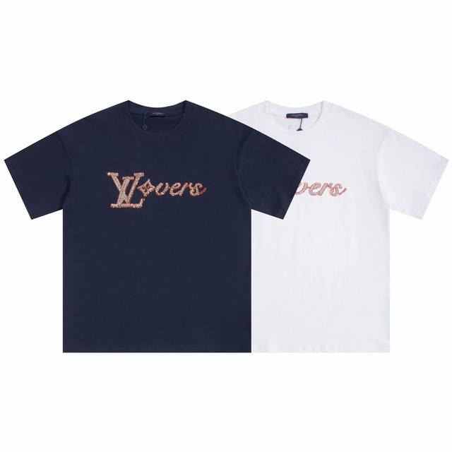 Louis Vuitton 2025Ss new sequin computer letter embroidery couple casual short-s