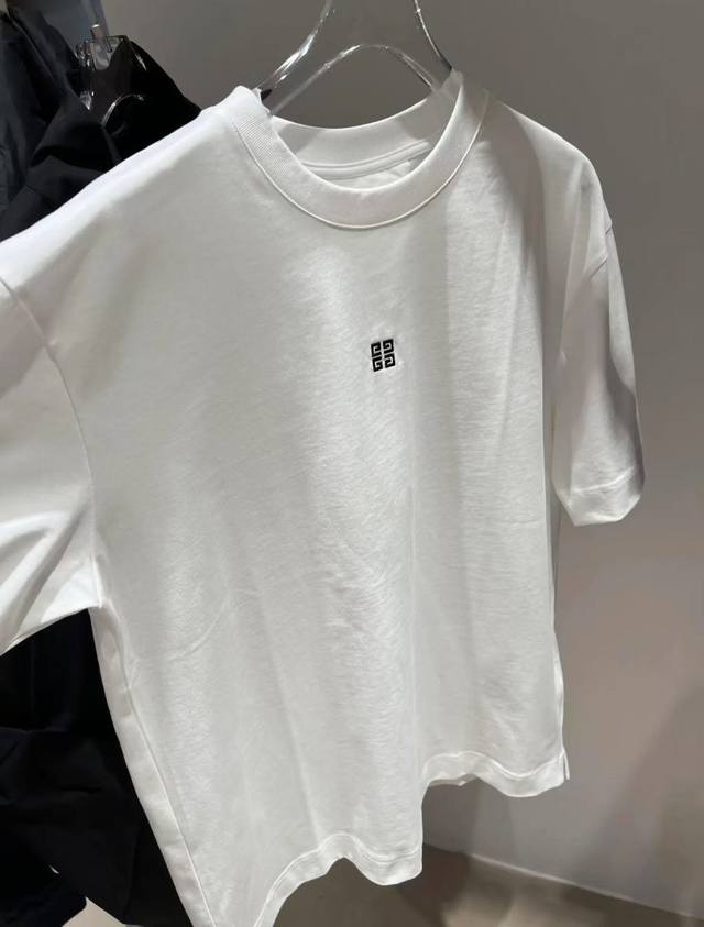 Givenchy 4Glogo exquisite embroidery round neck heavyweight T-shirt short sleeve