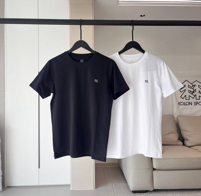 Kolon Sport basic chest logo three-color T-shirt short sleeves for men and women