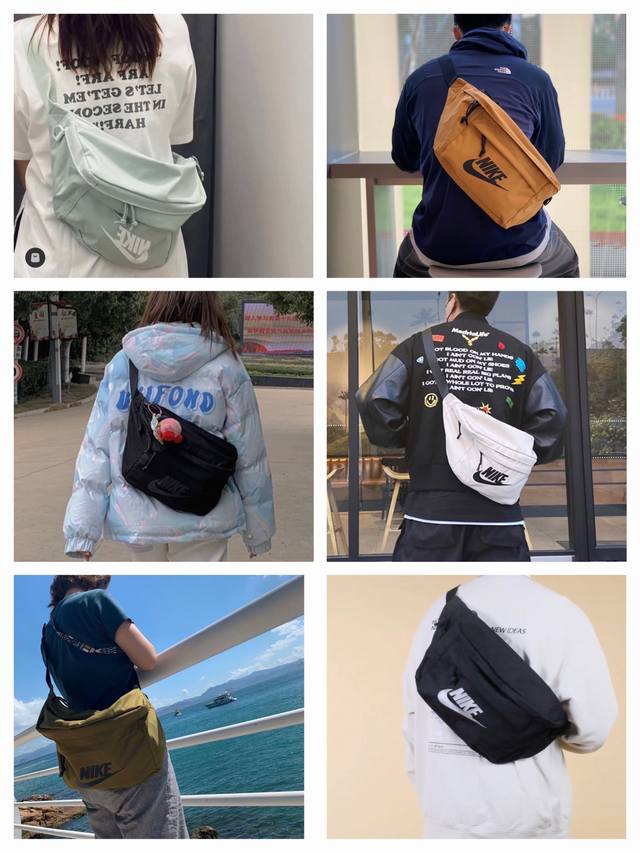 New highest version Nike Wang Yibo same Nike large capacity waist bag shoulder b
