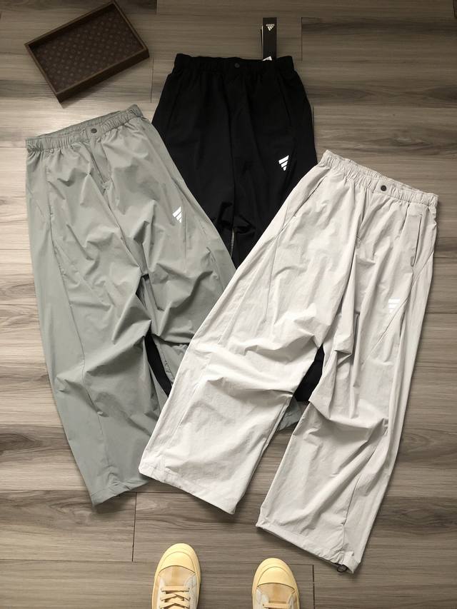 Adidas Fod series Woven Tracksuit Bottons men's and women's summer light functio