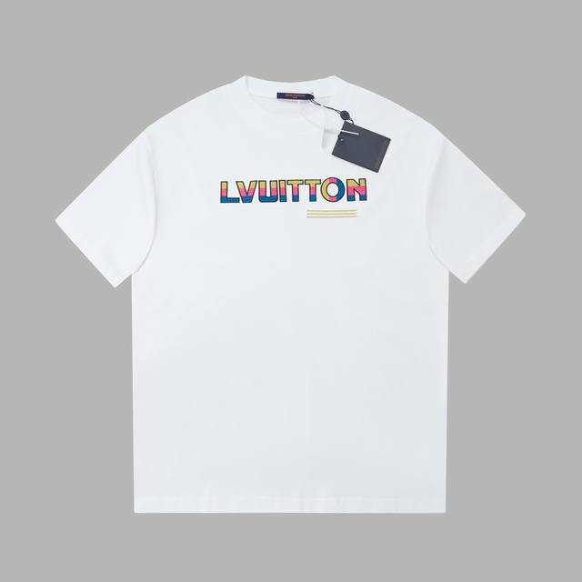 Lv 25Ss early spring new color embroidery Lv letter short sleeves Light luxury m