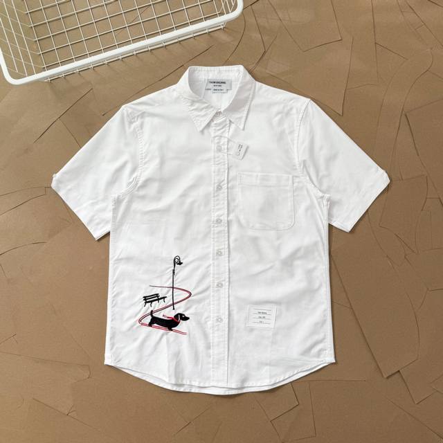 Tb summer new style puppy embroidered sled pattern short-sleeved shirt T25 Thom