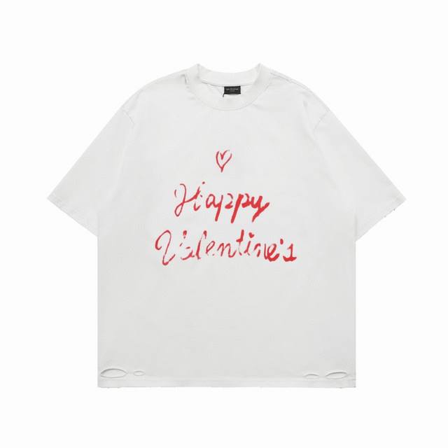 Top replica version Balenciaga Valentine's Day limited edition heart print round