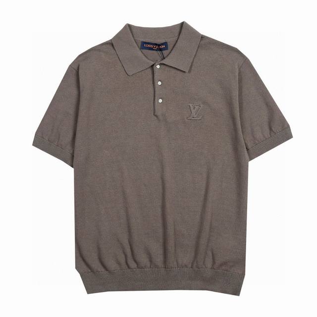 Top replica version Louis Vuitton Lv new embroidered Polo shirt short-sleeved T-