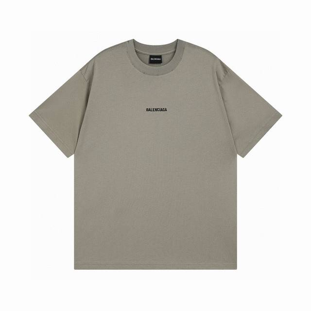Balenciaga 2025 Ss classic letter embroidery short-sleeved T-shirt The quality o