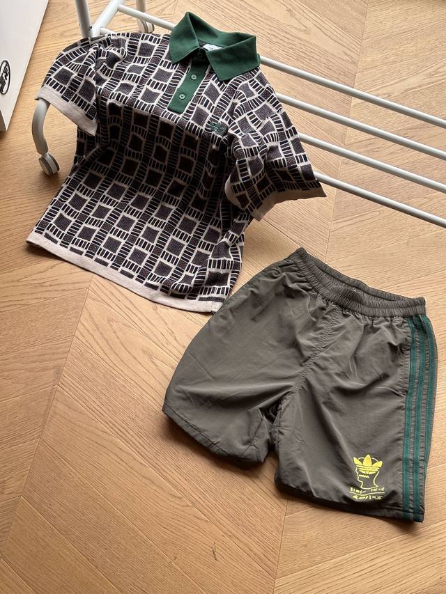 for Polo Adidas Originals x Brain Dead Trefoil Ss25 short-sleeved sports polo sh