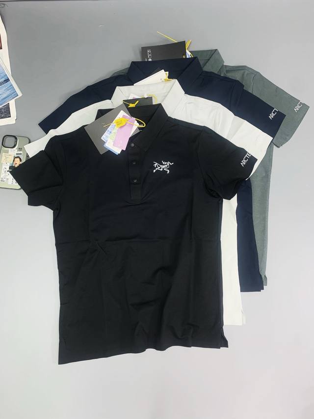 Arc'Teryx official website reflective logo letter Polo short sleeve seamless las