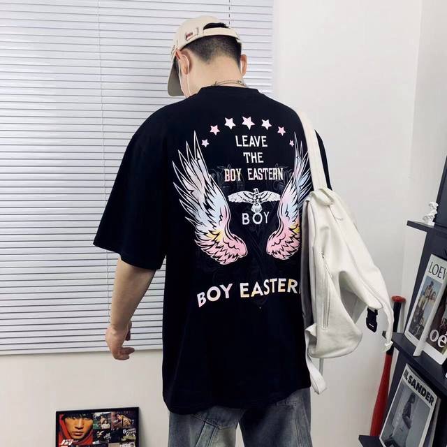 Upper body details# Boy London25 Fei Niao Qi Meng Big Wings Couple Short Sleeve