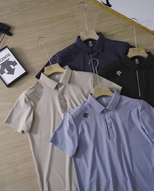 Descente Polo shirt Quick-drying T-shirt Sports casual lapel short sleeves Uniqu