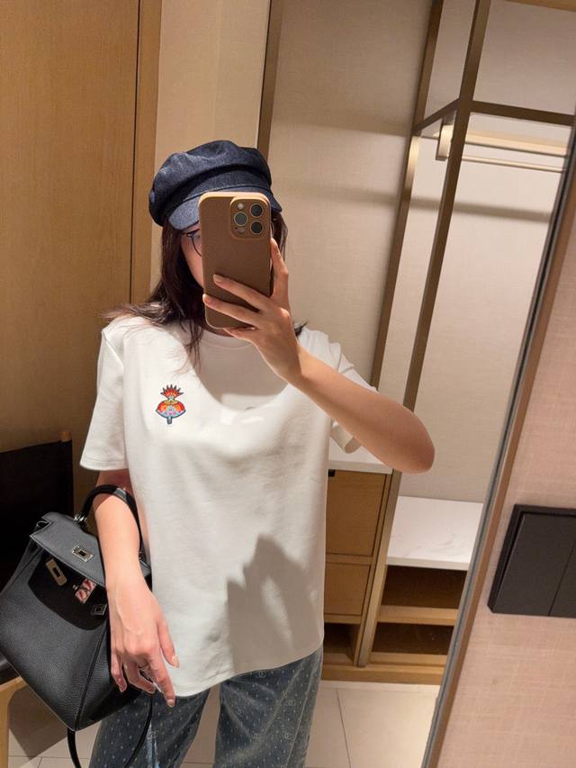 Zhihejia same year model Duofu T-shirt Color: Creamy white Size: SML Xl 2Xl Fabr