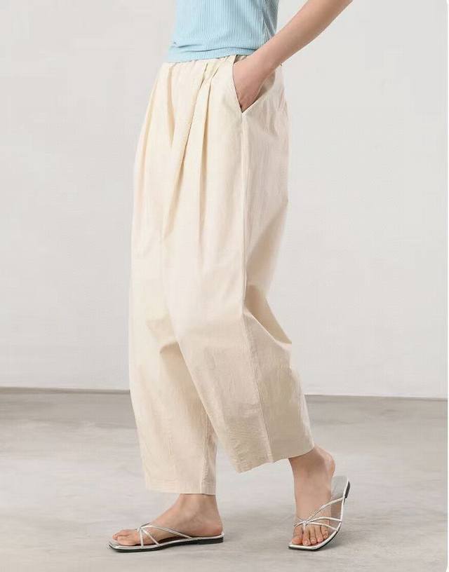 Super popular balloon Bobo pants cool nine-point pants Color: milk apricot, goos