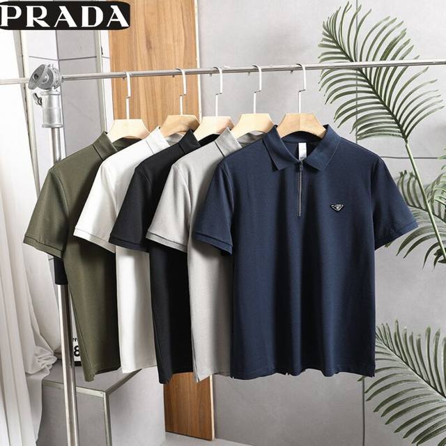 High quality heavy duty Prada new summer style, unisex half zipper cool sunscree