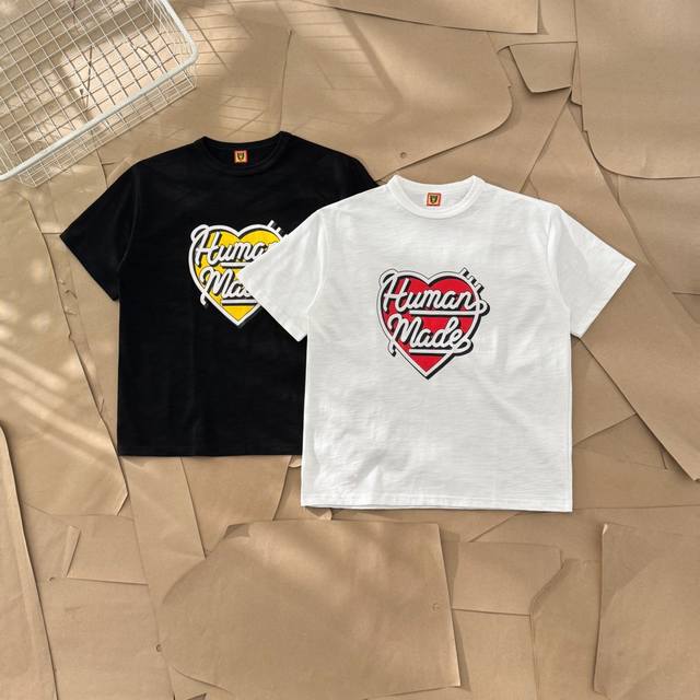Human Made Ss25 Big Heart Couple Short Sleeve T-shirt 3937 Purchase Zp pattern c