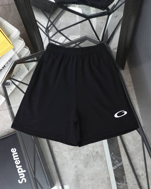 Top version Balenciaga Ring 6 embroidered big terry shorts Loose fit fabric, cus