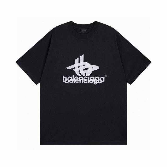 Balenciaga 2025 Ss Phantom Double Logo Classic Pattern Print Short Sleeve T-shir