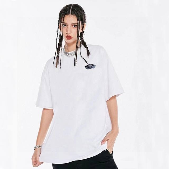 10,000-needle embroidery Vans Basic Loog versatile 260g heavyweight cotton short