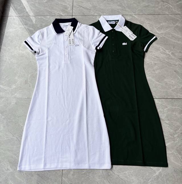 Lacoste French Crocodile Women's Summer Casual Ribbed Cotton Short Sleeve Polo D