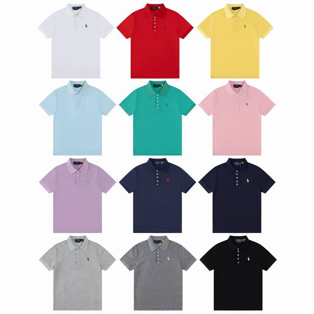 R35 Ralph Lauren 12 Colors Ralph Lauren Five-Button Classic Pony Embroidered Pol