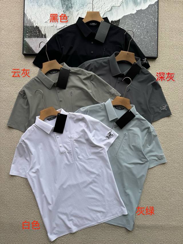 Arc'teryx 2025 Summer New Men's Business Casual Embroidered Polo Shirt Ice Silk