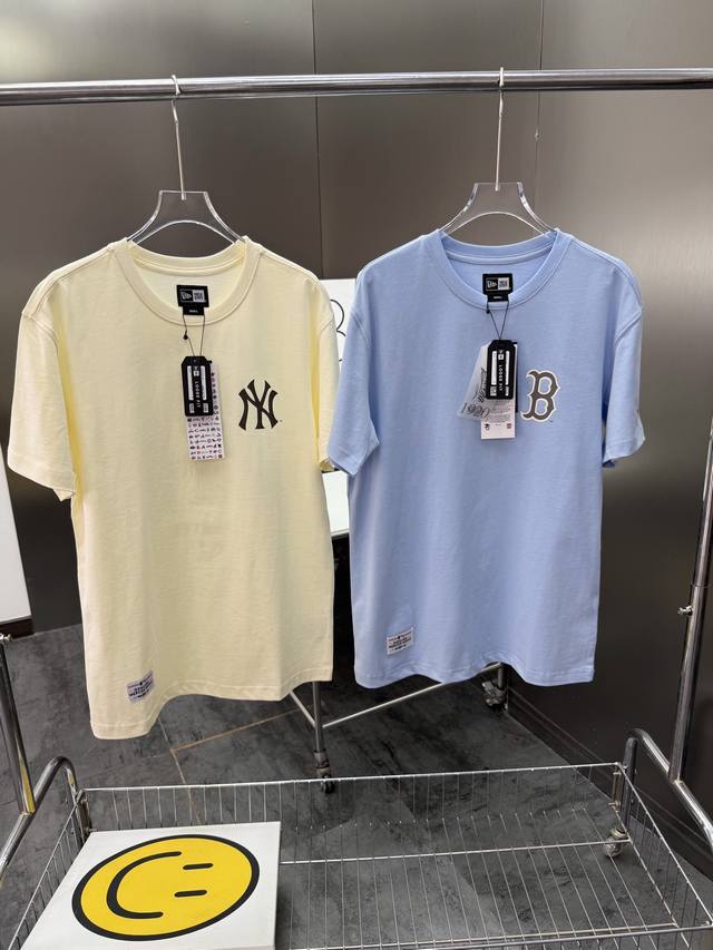 New Era 2025 Summer New Mlb Cotton Short Sleeve T-shirt Ny Printed Breathable Me