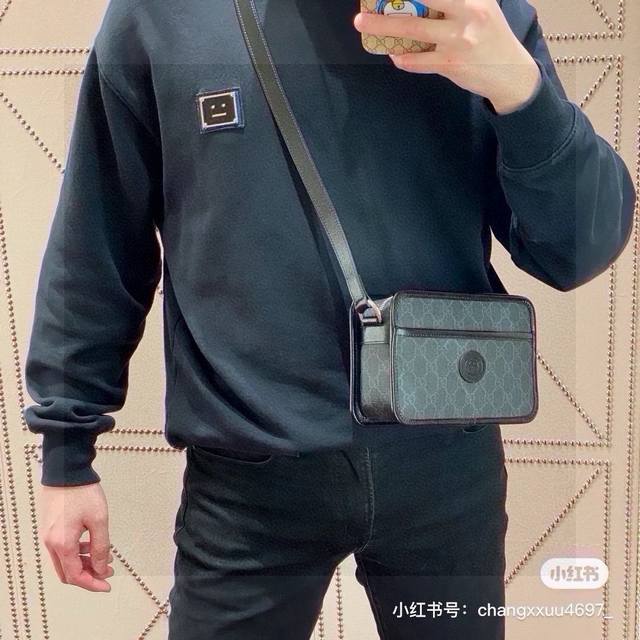 Gucci Retro black camera bag The same style as Wu Lei's brother Classic old flow