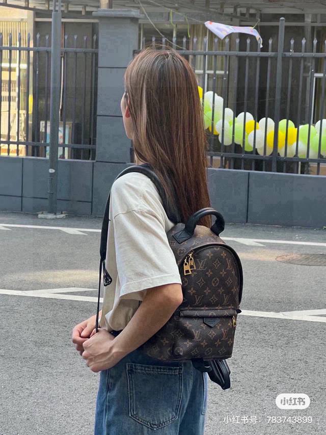 Lv Palm Springs Small Backpack Backpack is the best choice! Lv Backpack! Backpac