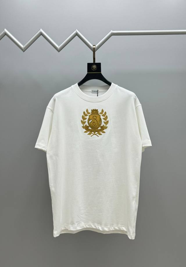 Top-level highest version Burberry Bbr classic heavy embroidery wheat ear patter