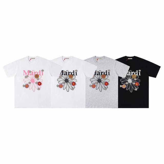Mardi Mercredi Ss25 Mardi Multi-Flower Series Plant Flower Round Neck Short Slee