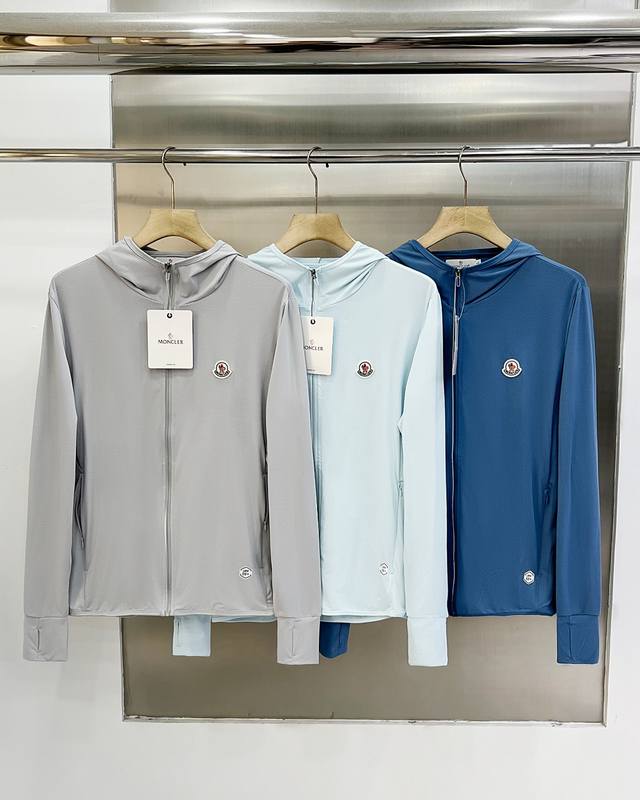 Moncler Couple Sun Protection Clothing Summer 2025 New Ice Silk Anti-UV Shirt Ou