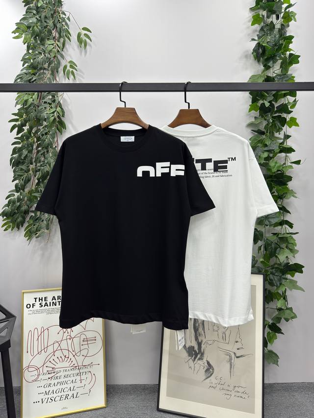 2025Ss new spring and summer Brand: Off-White Logo short-sleeved T-shirt! Color: