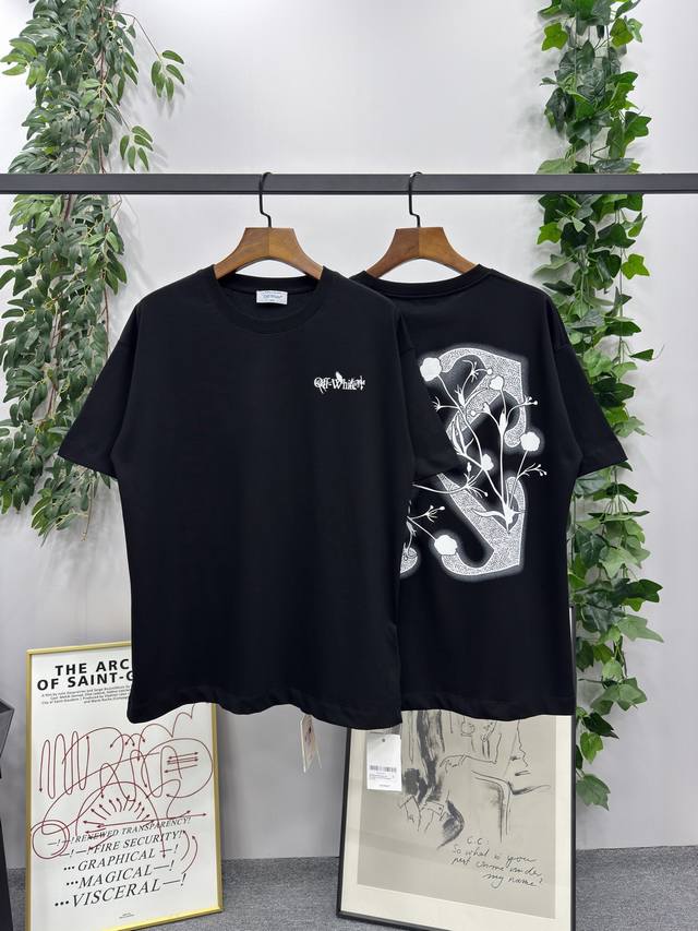 2025Ss new spring and summer Brand: Off-White Tulip Arrow short-sleeved T-shirt!